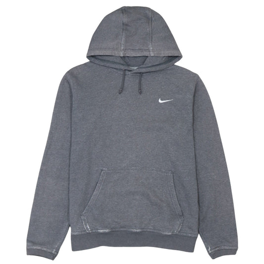 Nike Men's Grey Pullover Hoodie Large Regular Fit Fleece Sweatshirt