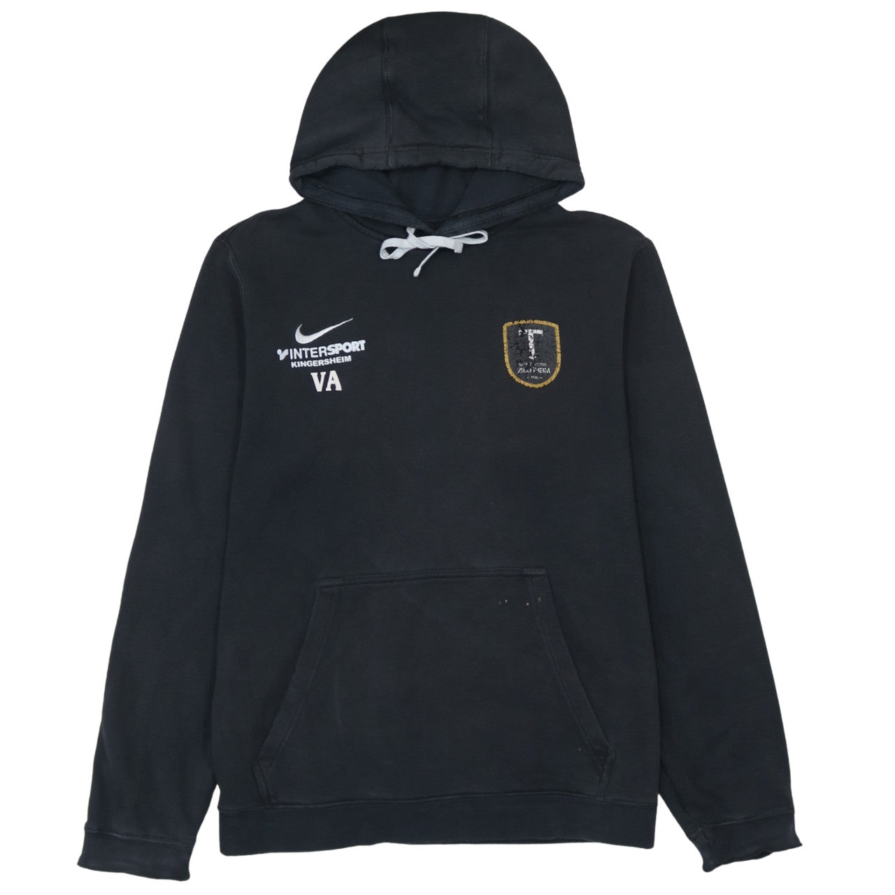 Nike Men's Black Pullover Hoodie Medium Embroidered Sportswear