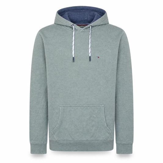 Tommy Hilfiger Denim Men's Green Pullover Hoodie M Cotton Blend