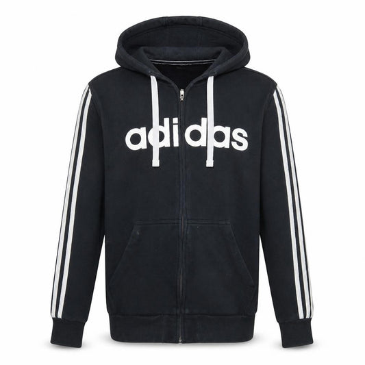 Adidas Men's Black Full Zip Hoodie Small Sports Fleece