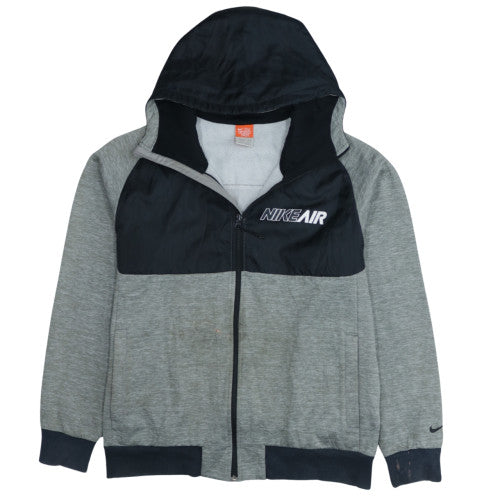 Nike Men's Grey Full Zip Hoodie Large Sports Fleece Jacket