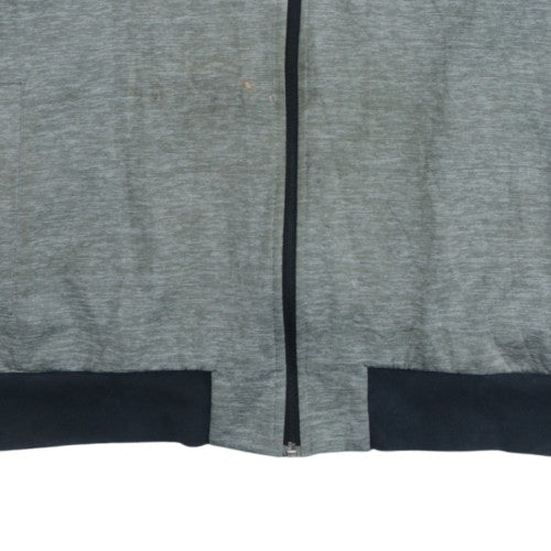 Nike Men's Grey Full Zip Hoodie Large Sports Fleece Jacket