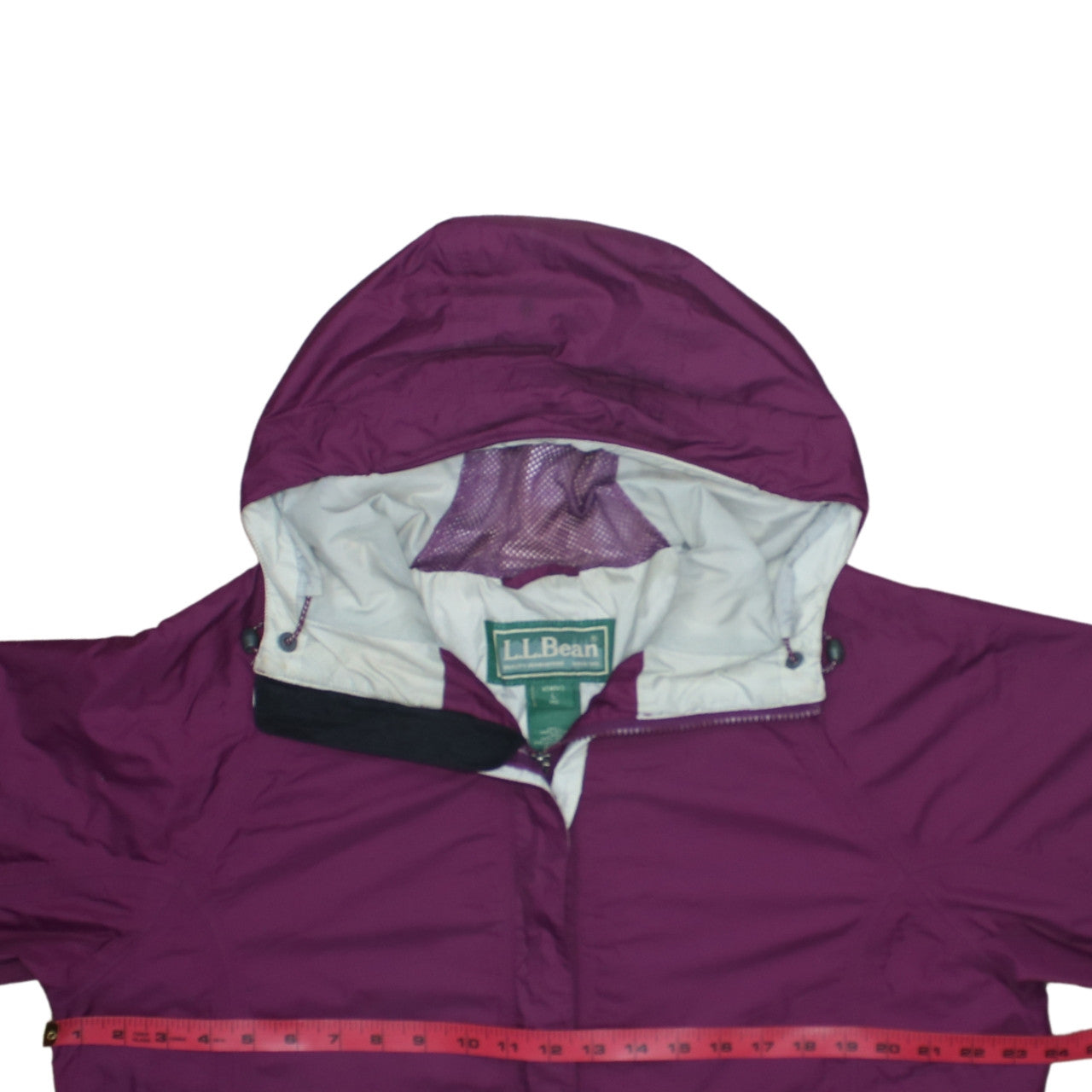 L.L. Bean Women's Purple Gore-Tex Long Waterproof Hooded Coat Size L