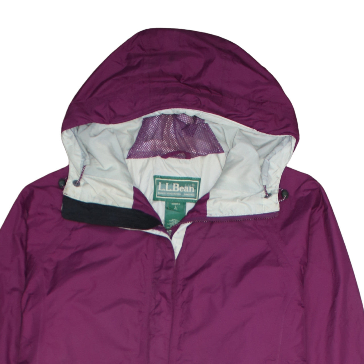 L.L. Bean Women's Purple Gore-Tex Long Waterproof Hooded Coat Size L