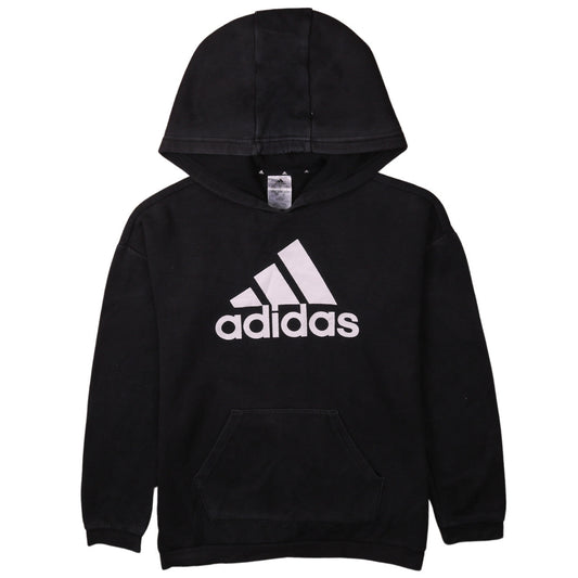 Adidas Womens Black Pullover Hoodie Small Hooded Sweatshirt Casual
