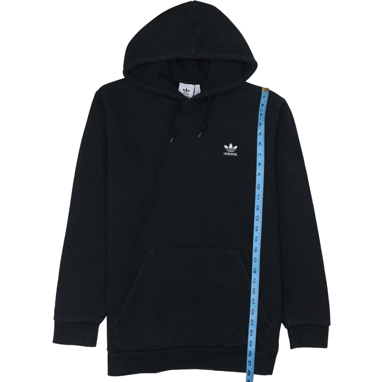 adidas Mens Black L Pullover Hoodie Logo Fleece Sweatshirt
