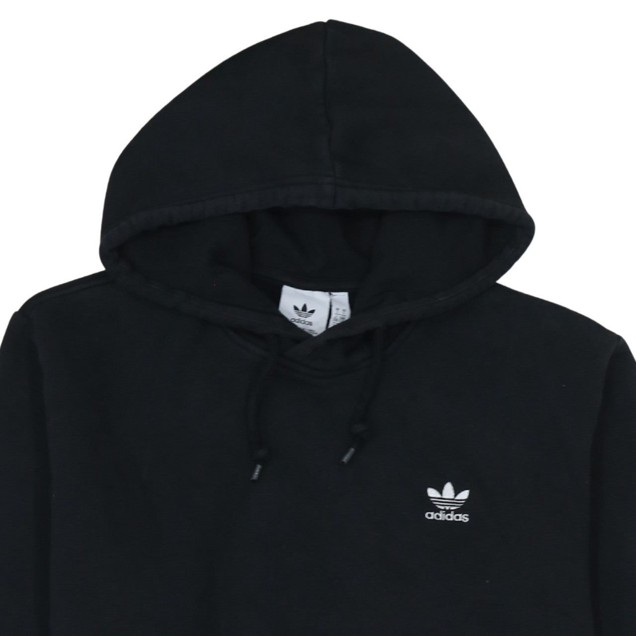 adidas Mens Black L Pullover Hoodie Logo Fleece Sweatshirt