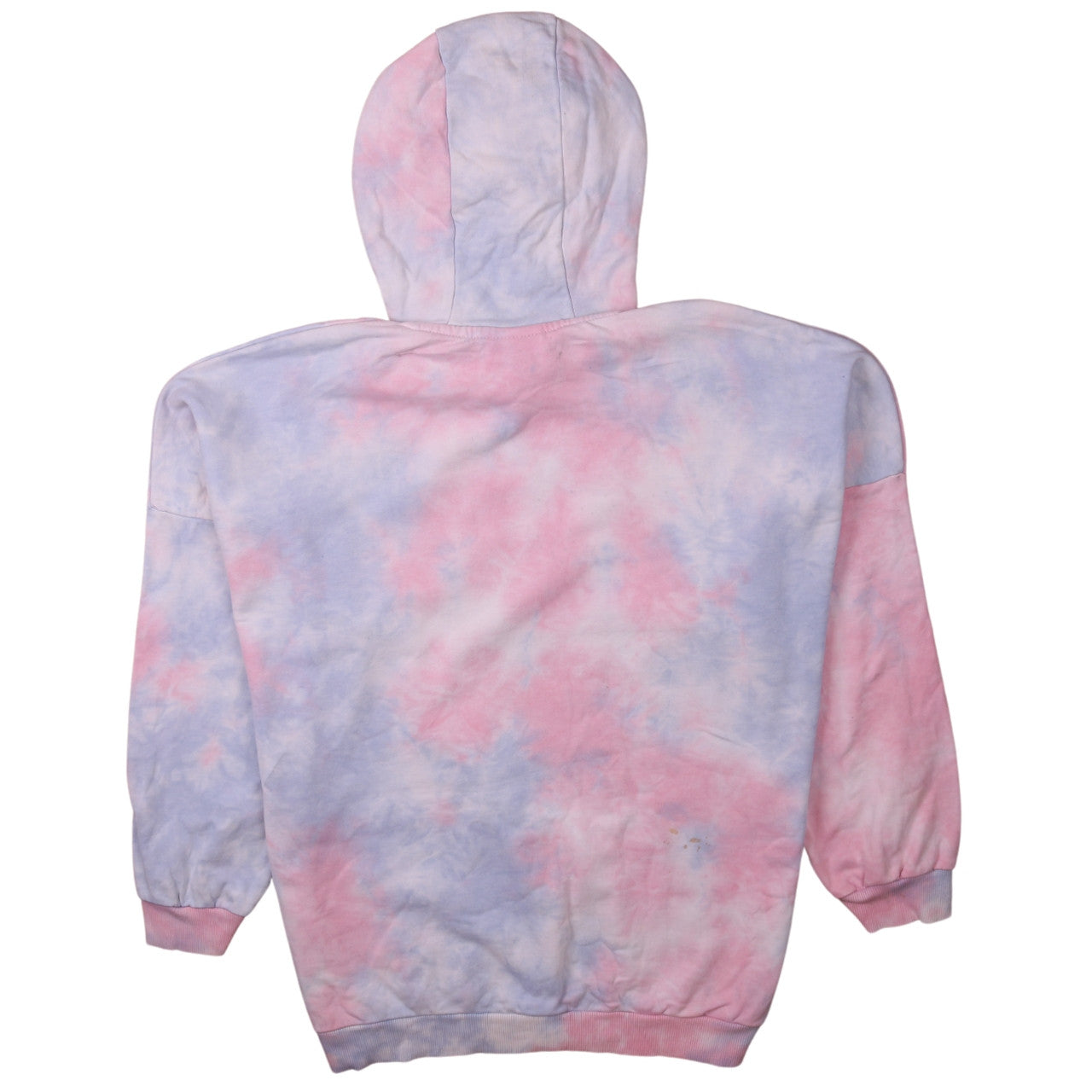 Ellesse Womens Pink Blue Tie-Dye Pullover Hoodie UK 8 Cotton Blend