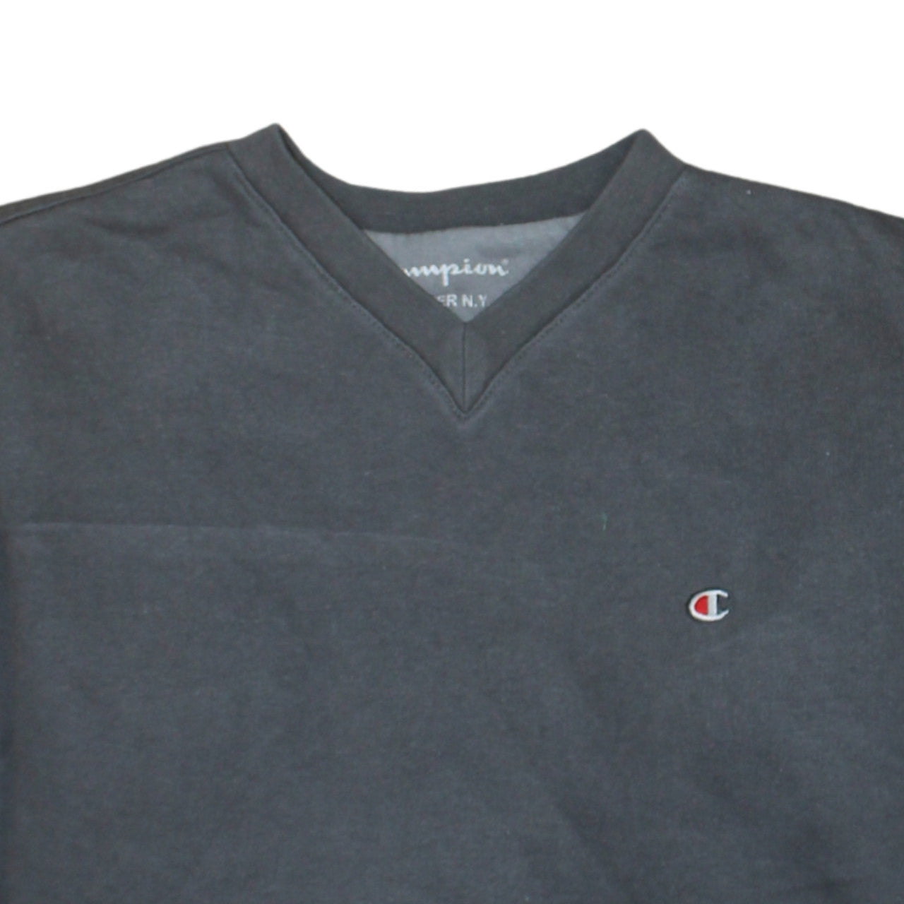 Champion Men's Black V-Neck Pullover Sweatshirt Size S