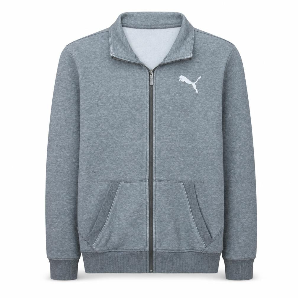 Puma Men's Grey Small Full Zip Sweatshirt Fleece Jacket