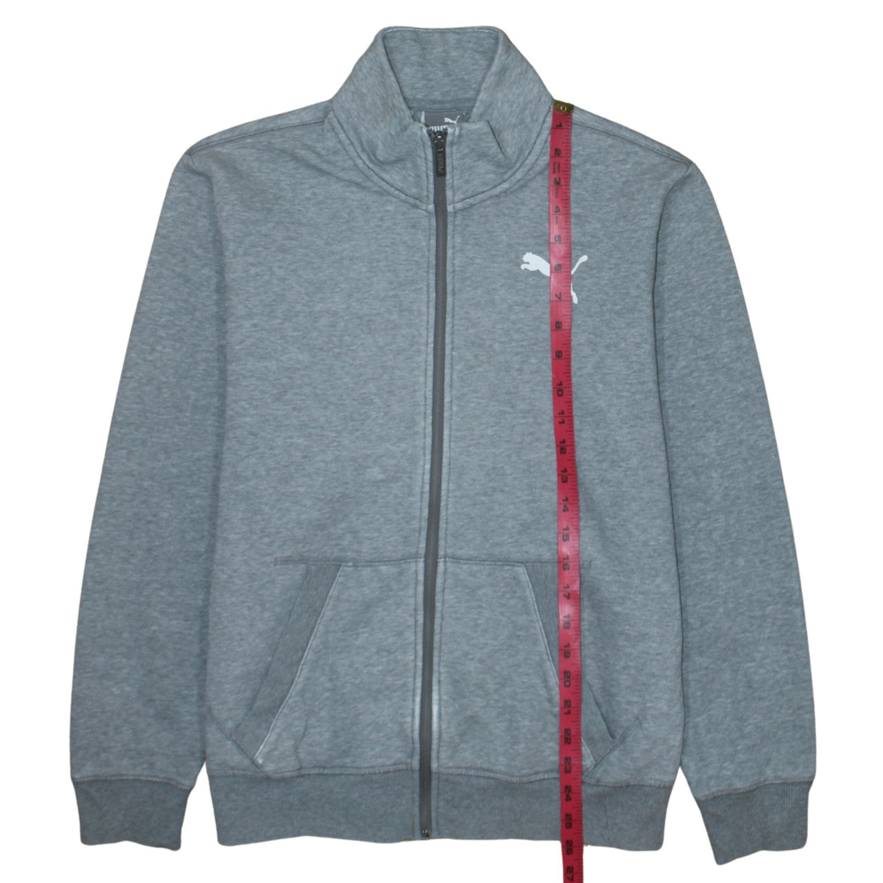 Puma Men's Grey Small Full Zip Sweatshirt Fleece Jacket