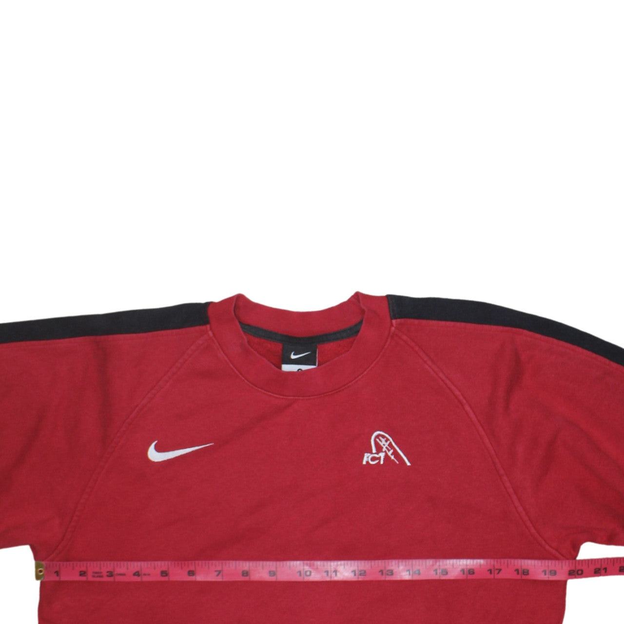 Nike Men's Red FCT Logo Crew Neck Pullover Sweatshirt Size S