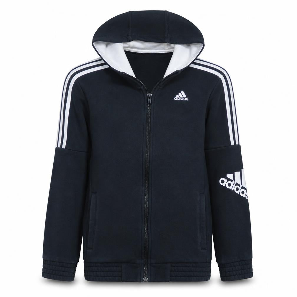 Adidas Men's Black Full Zip Hoodie Size S Fleece Sportswear