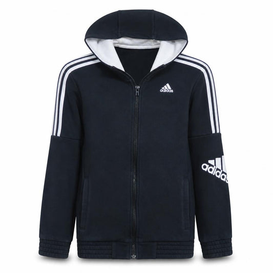 Adidas Men's Black Full Zip Hoodie Size S Fleece Sportswear