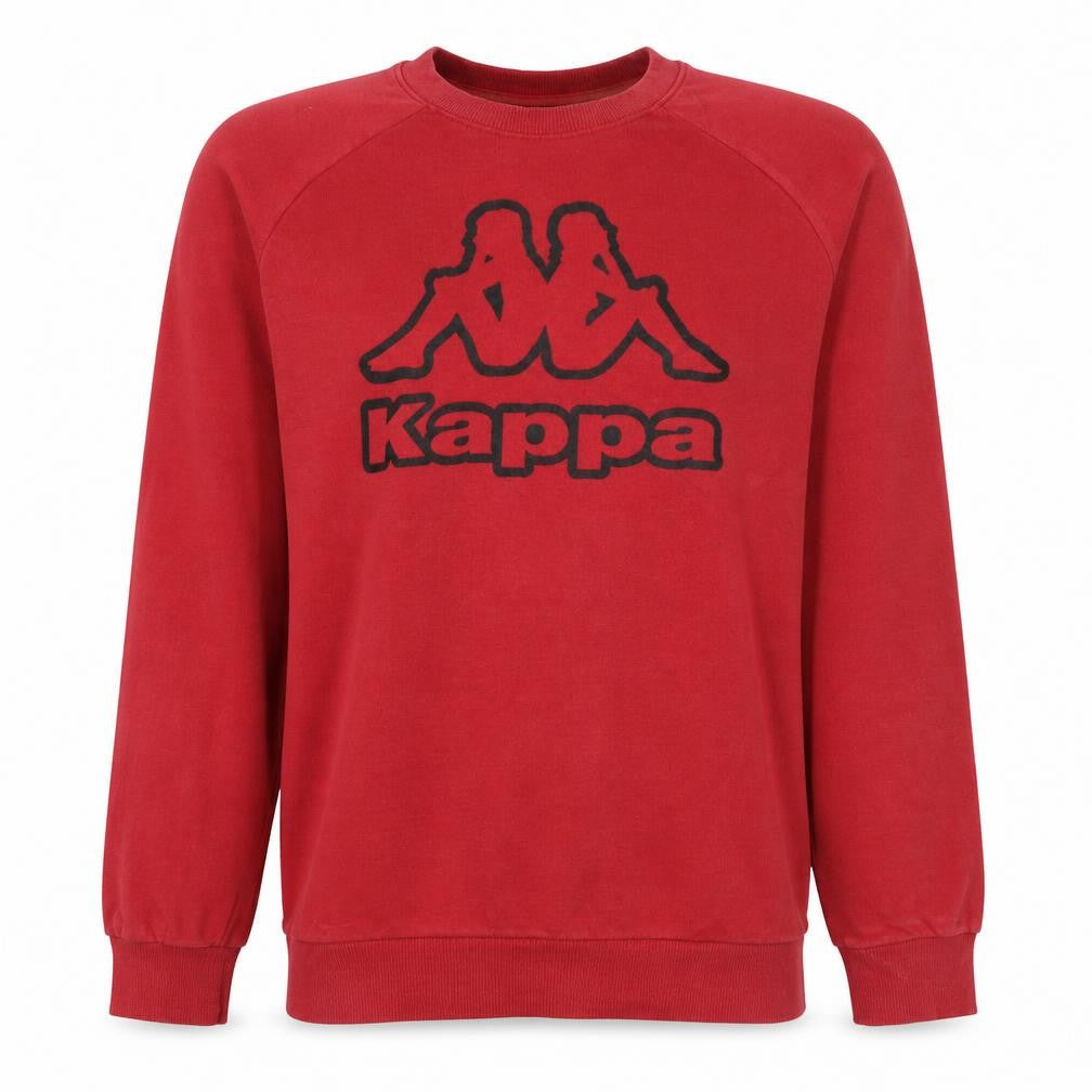 Kappa Men's Red Medium Logo Crew Neck Pullover Sweatshirt