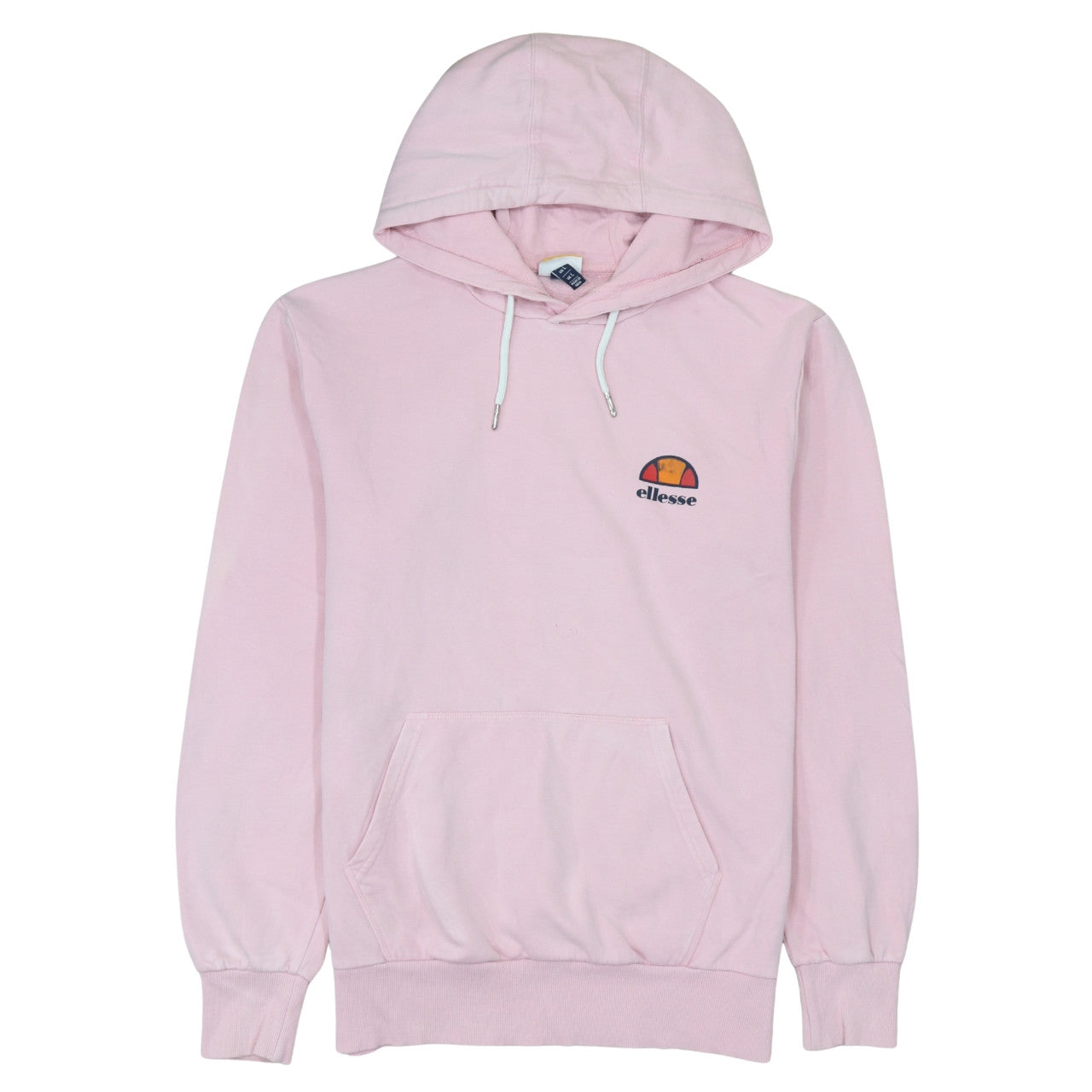 Ellesse Womens Pink Pullover Hoodie Size L Cotton Blend Logo Sweatshirt