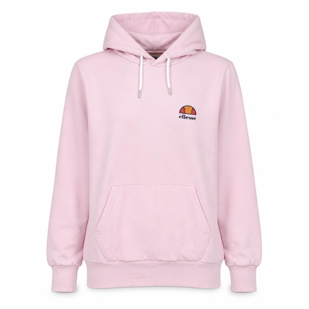 Ellesse Womens Pink Pullover Hoodie Size L Cotton Blend Logo Sweatshirt
