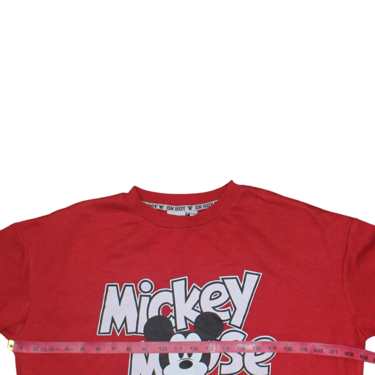 Disney Women Red Mickey Mouse Pullover Sweatshirt Size S