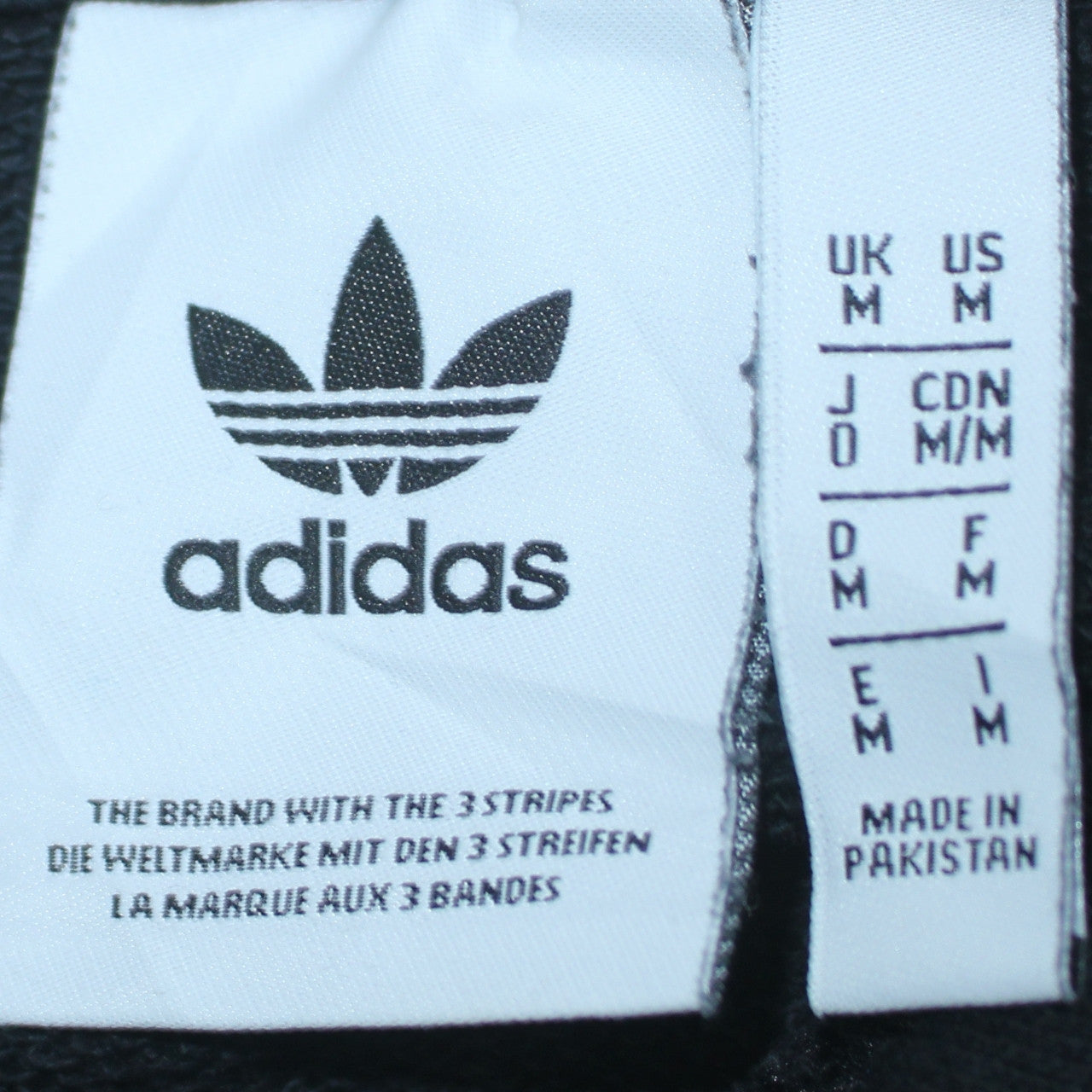 Adidas Men's Black Pullover Hoodie Medium Fleece Trefoil Logo