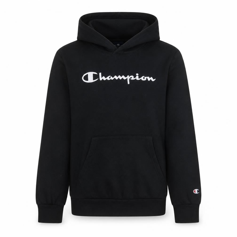 Champion Boys Black Pullover Hoodie 13-14 Years Fleece Lined Sweatshirt