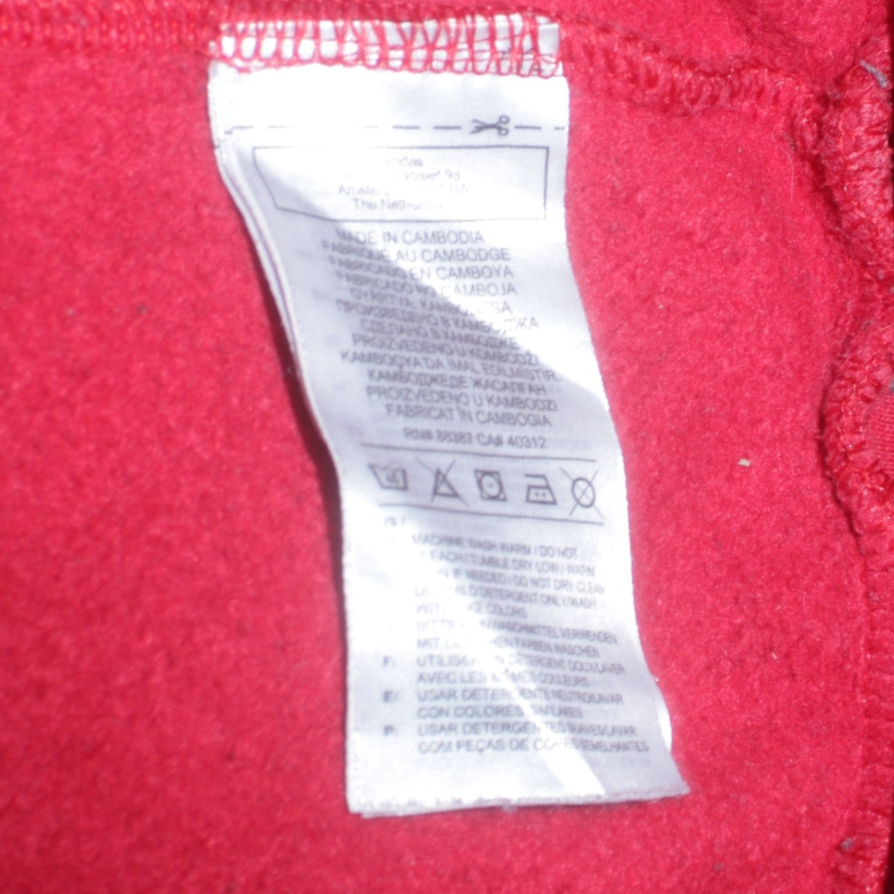 Adidas Men's Red Crew Neck Pullover Sweatshirt Size M Fleece