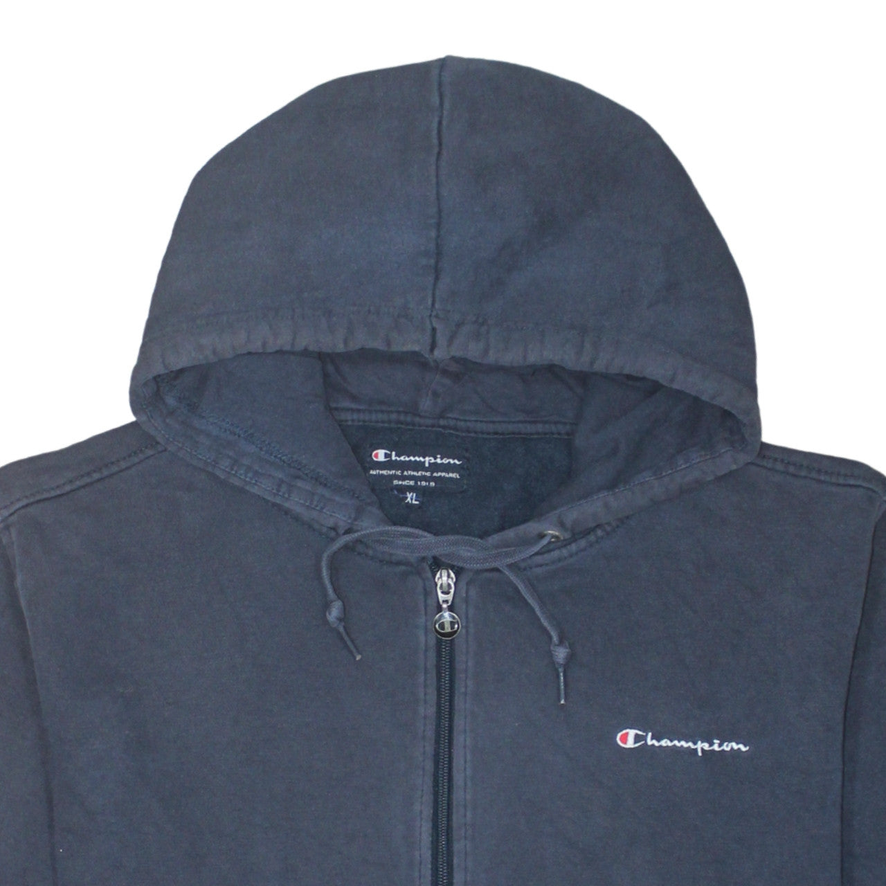 Champion Men's Blue XL Full Zip Hoodie Sweatshirt