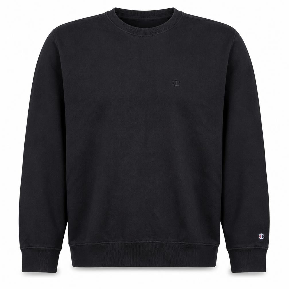 Champion Men's Black Pullover Sweatshirt Large Crew Neck Fleece