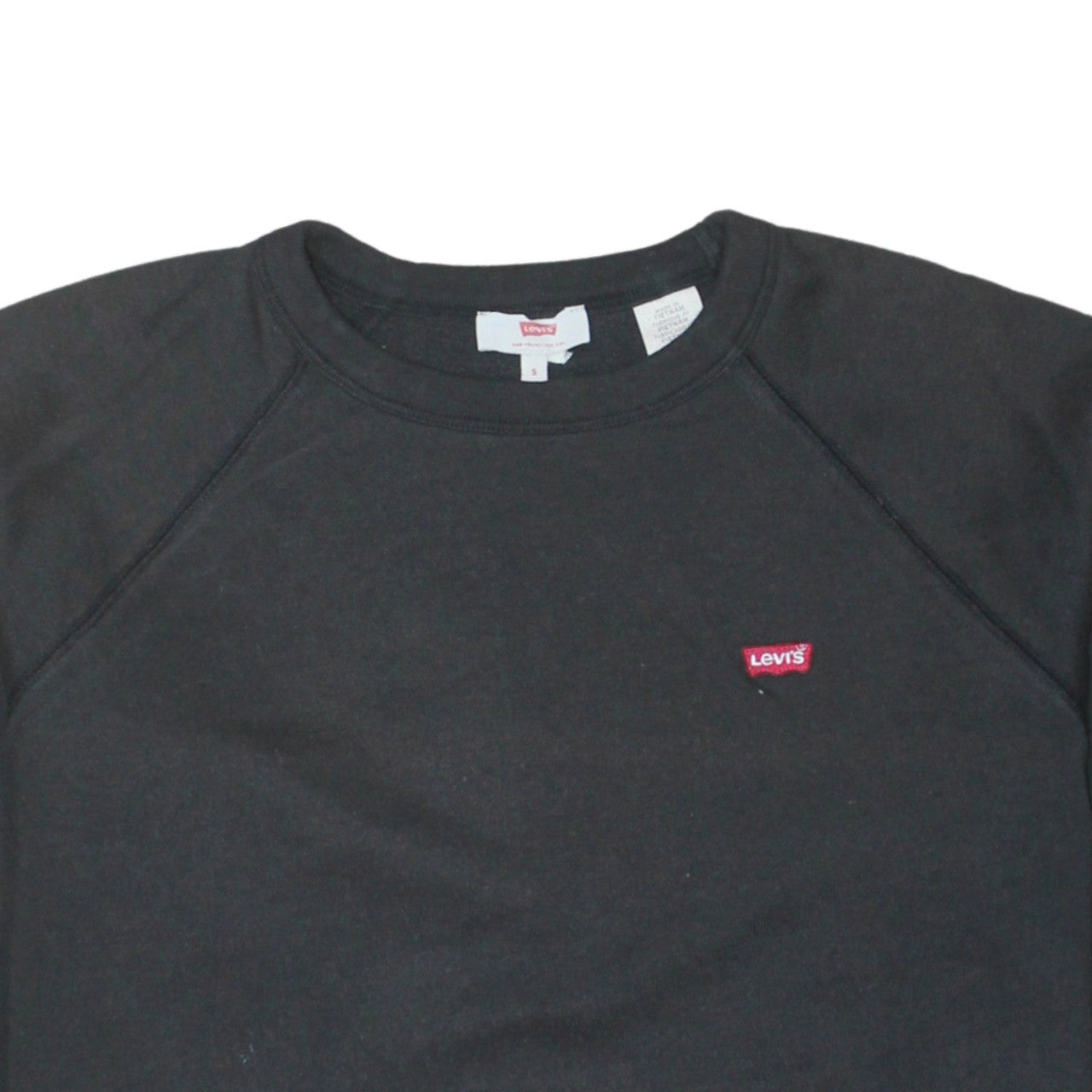 Levi's Women's Black Small Crew Neck Pullover Sweatshirt