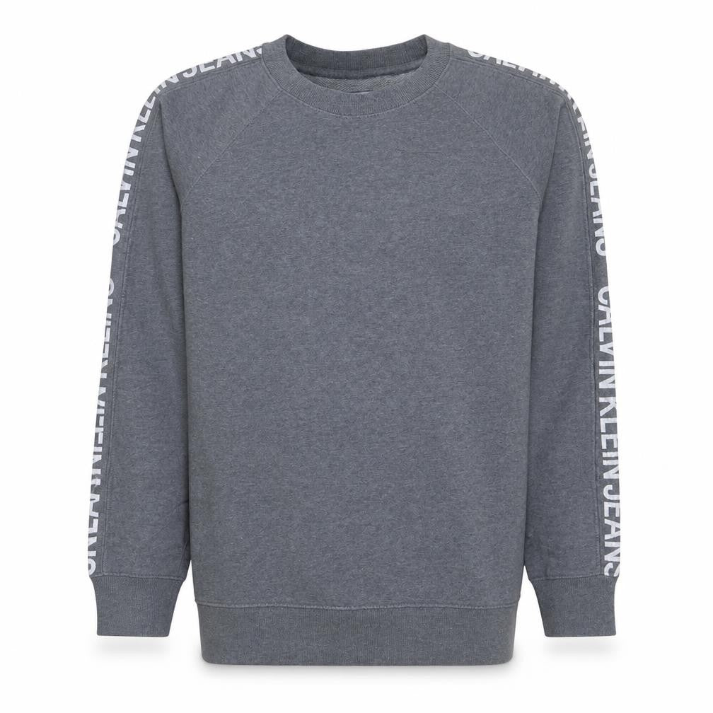 Calvin Klein Jeans Men's Grey Logo Crew Neck Sweatshirt M