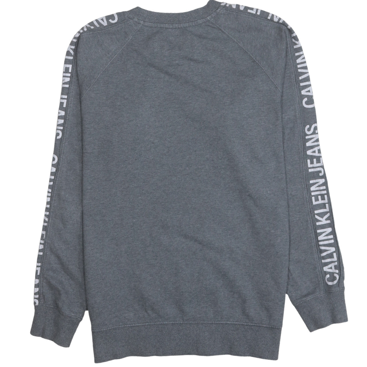 Calvin Klein Jeans Men's Grey Logo Crew Neck Sweatshirt M