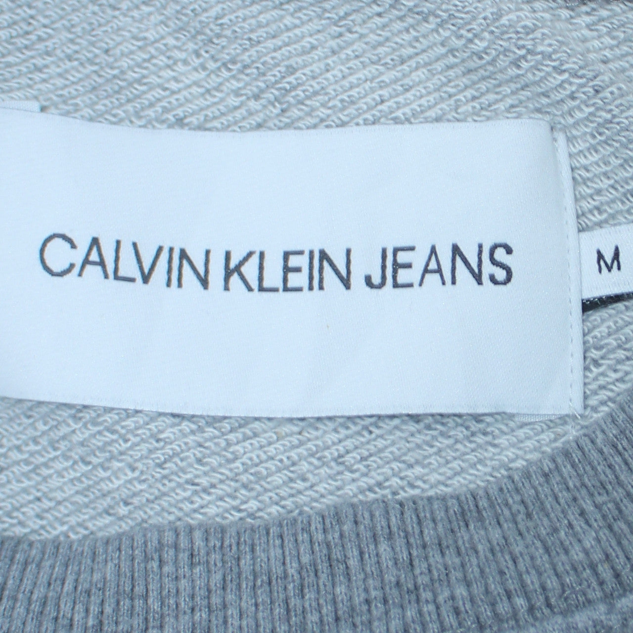 Calvin Klein Jeans Men's Grey Logo Crew Neck Sweatshirt M
