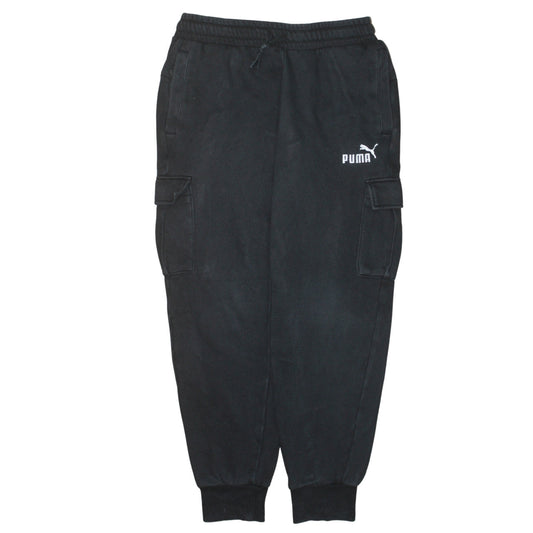 Puma Men's Black Cargo Jogger Trousers Size M Regular Fit