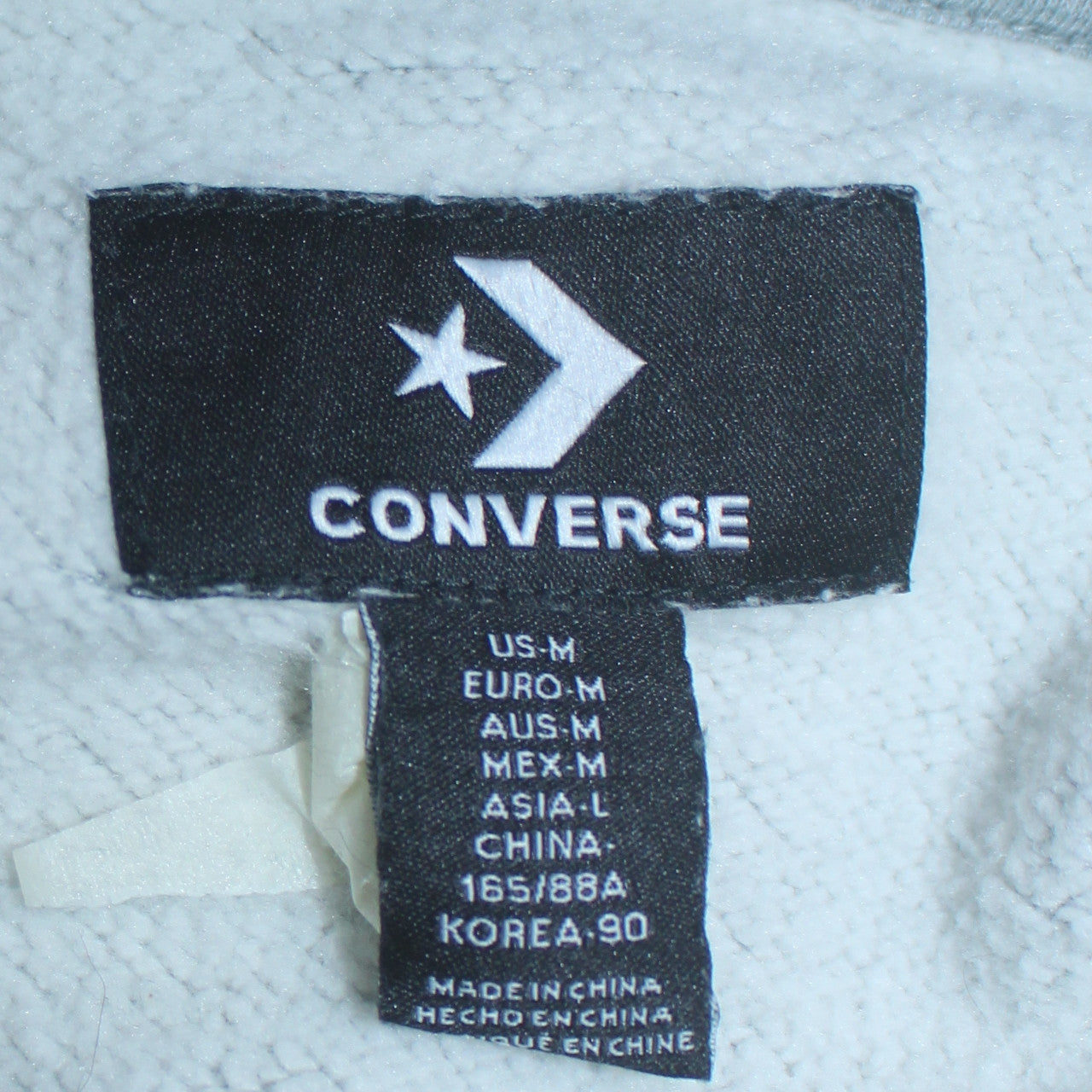 Converse Women's Grey Pullover Hoodie Size M Regular Fit