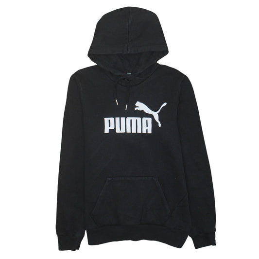 PUMA Womens Black Hoodie Size 10 Pullover Hooded Sweatshirt