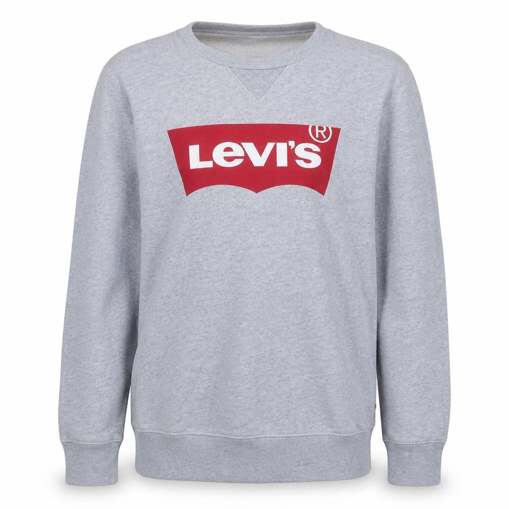 Levi's Mens Grey Sweatshirt S Regular Fit Crew Neck Logo Pullover