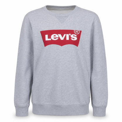Levi's Mens Grey Sweatshirt S Regular Fit Crew Neck Logo Pullover