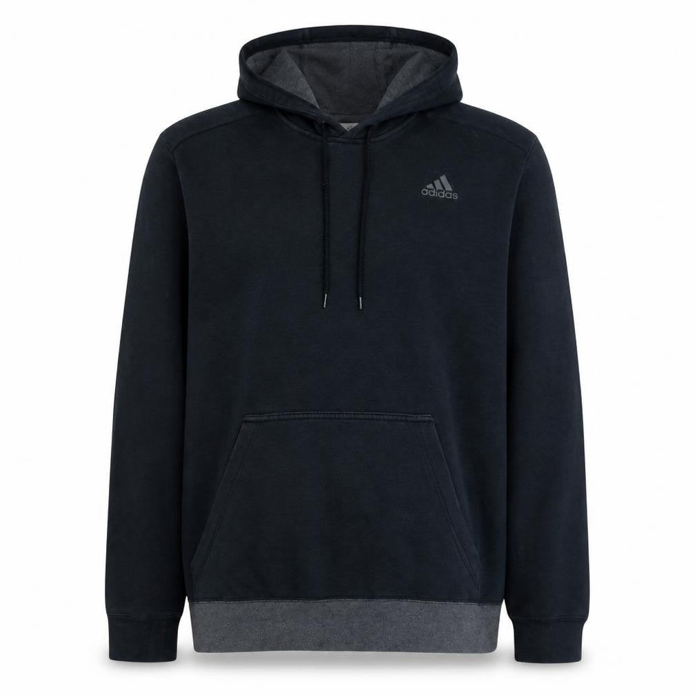 adidas Mens Black Medium Pullover Hoodie Hooded Sweatshirt