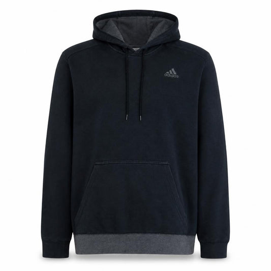 adidas Mens Black Medium Pullover Hoodie Hooded Sweatshirt