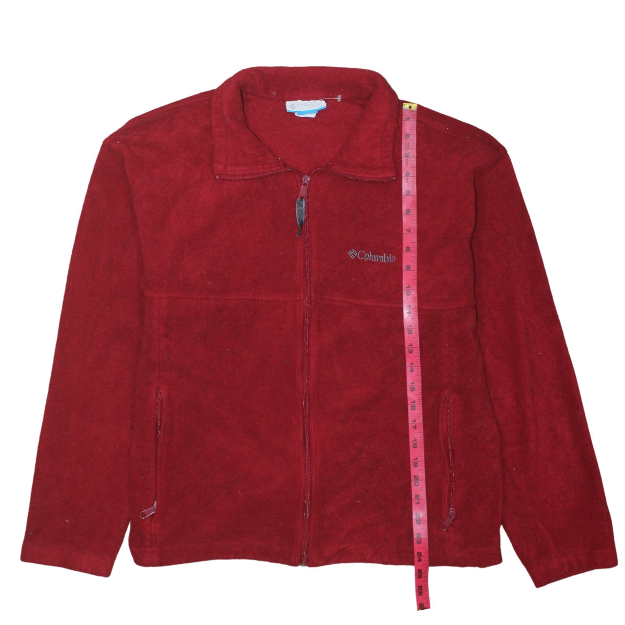 Columbia Men's Red Fleece Full Zip Jacket XL Outdoor Casual