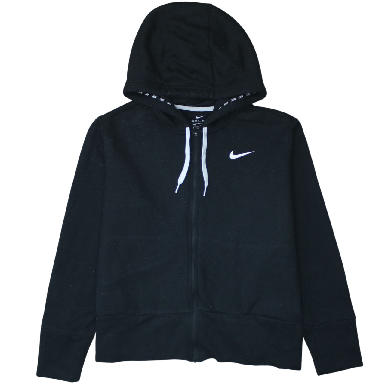 Nike Mens Black Dri-Fit Full Zip Hoodie L Hooded Sweatshirt