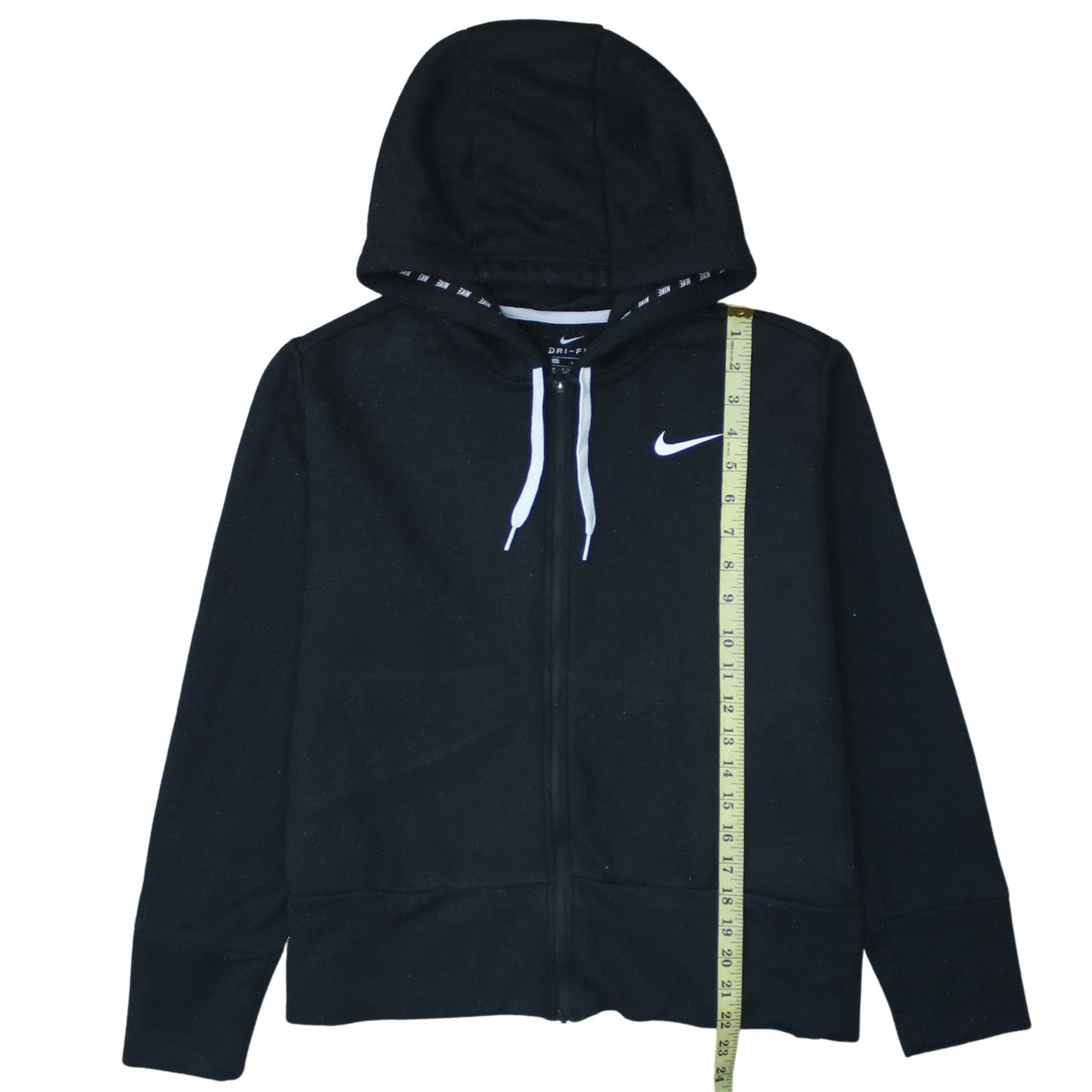 Nike Mens Black Dri-Fit Full Zip Hoodie L Hooded Sweatshirt