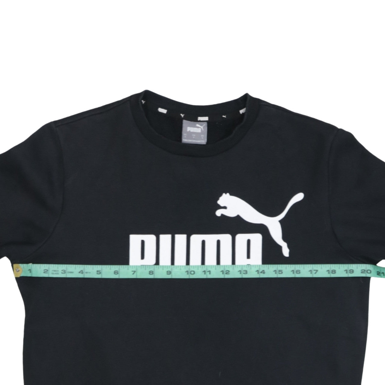 Puma Men's Black Small Crew Neck Pullover Sweatshirt