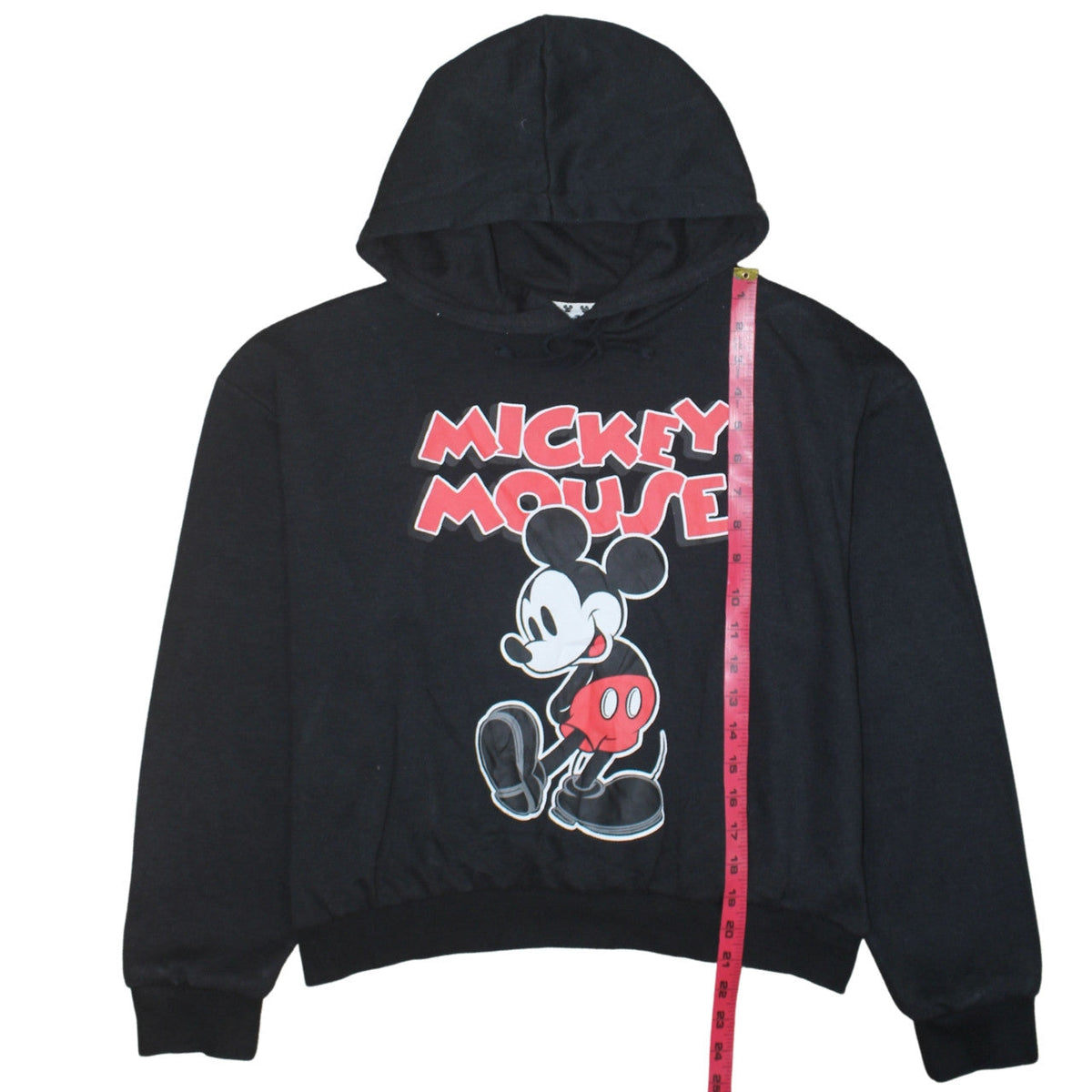 Disney Girls Black Mickey Mouse Pullover Hoodie L Graphic Print
