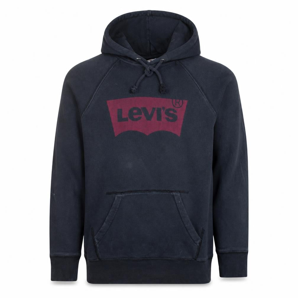 Levi's Mens Black XS Pullover Hoodie Logo Fleece Sweatshirt