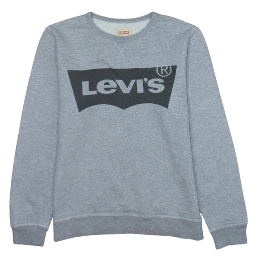 Levi's Boys Grey Logo Crew Neck Cotton Sweatshirt Size 16 Years