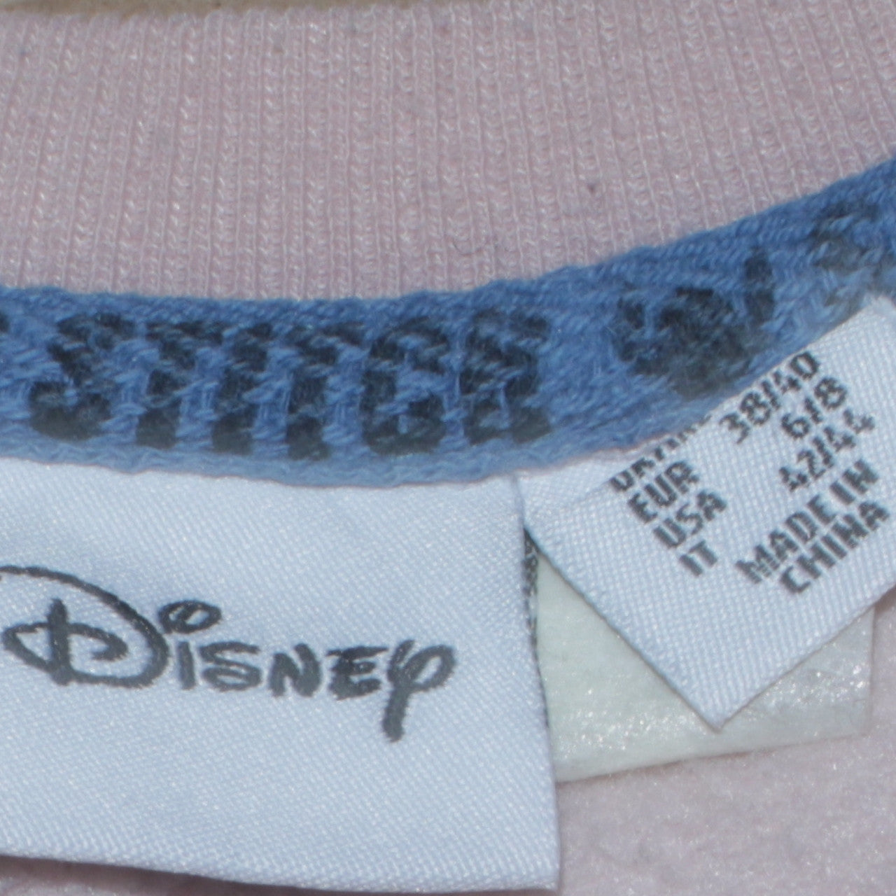 Disney Women Pink Stitch 'Chillin'' Pullover Sweatshirt Size 12