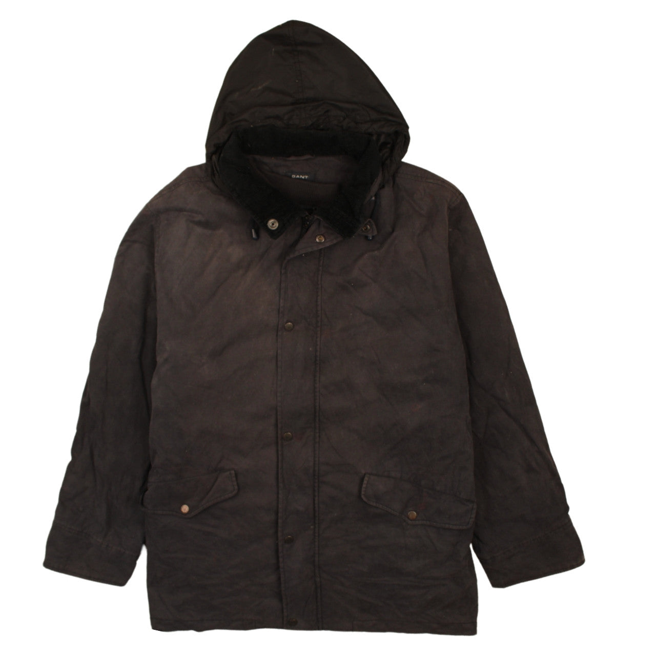 GANT Men's Brown 2XL Hooded Cotton Parka Coat