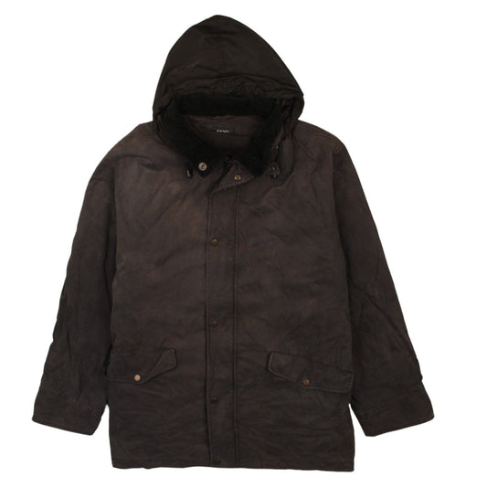 GANT Men's Brown 2XL Hooded Cotton Parka Coat