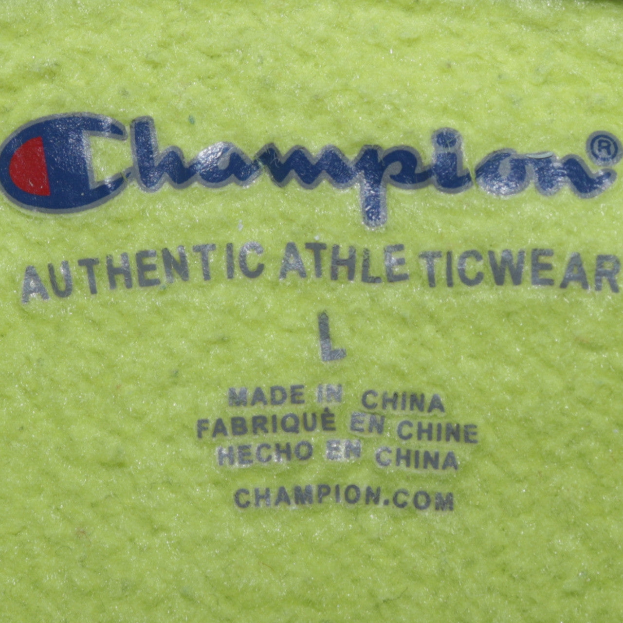 Champion Womens Yellow Pullover Hoodie L - Authentic Athletic Logo