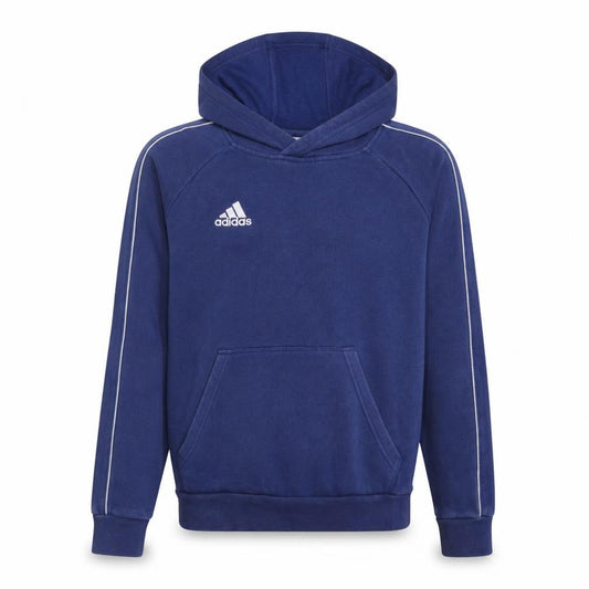 Adidas Boys Blue Pullover Hoodie 13-14 Years Cotton Blend Sportswear